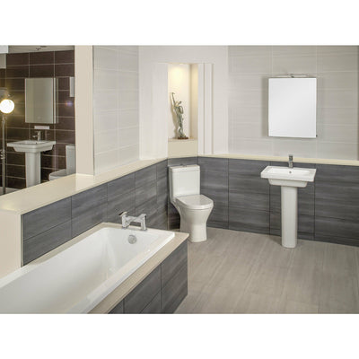 Frontline Resort Mini Flush-to-Wall Toilet with Soft-Close Seat - Letta London - 