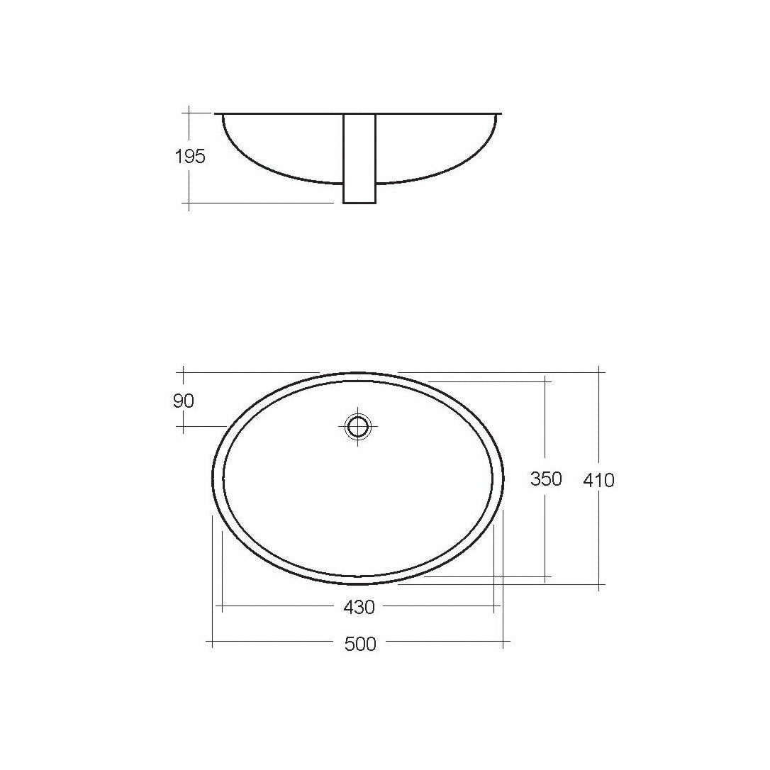 Frontline Rosa Under-the-Counter Basin - Letta London - 