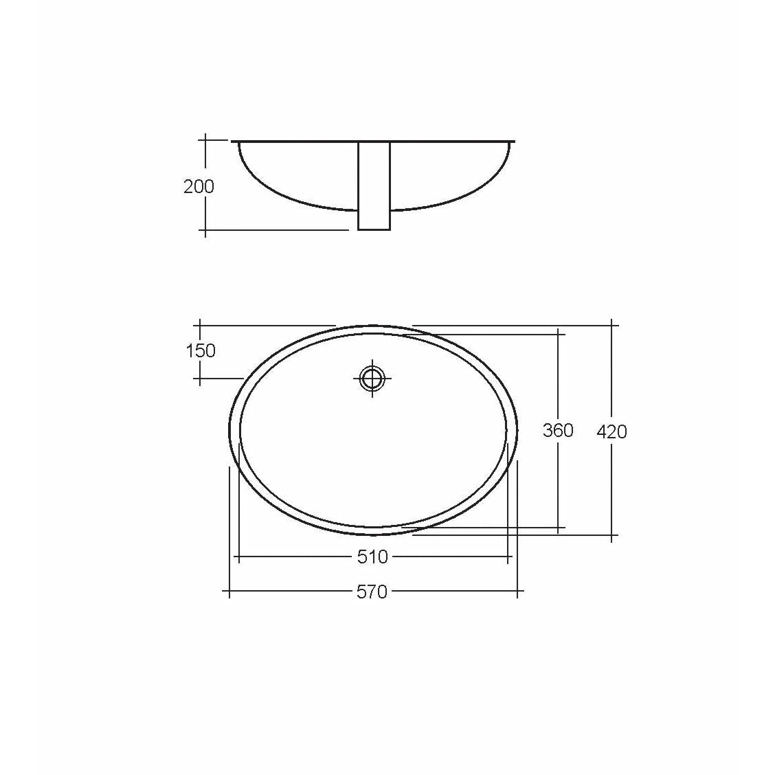 Frontline Rosa Under-the-Counter Basin - Letta London - 