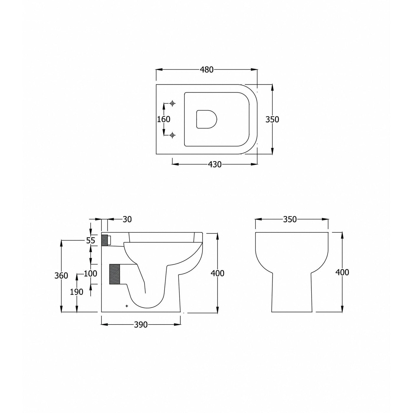 Frontline Series 600 Back-to-Wall Toilet-Soft-Close Seat - Letta London - 