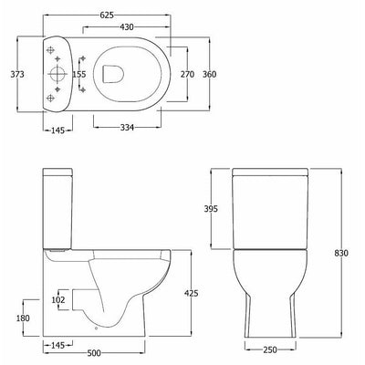 Frontline Tonique Flush-to-Wall Toilet with Soft-Close Seat - Letta London - 