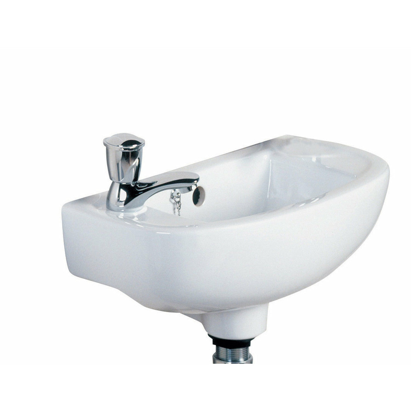 Frontline White Compact Slim 450mm Cloakroom Basin - LH - Letta London - Cloakroom basins