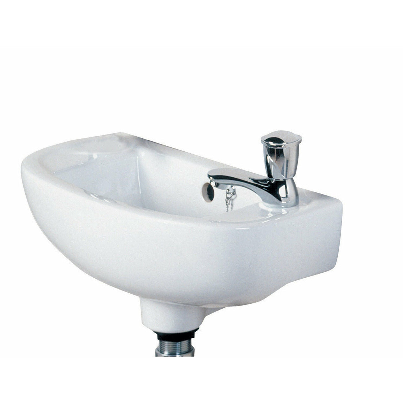 Frontline White Compact Slim 450mm Cloakroom Basin - RH - Letta London - Cloakroom basins