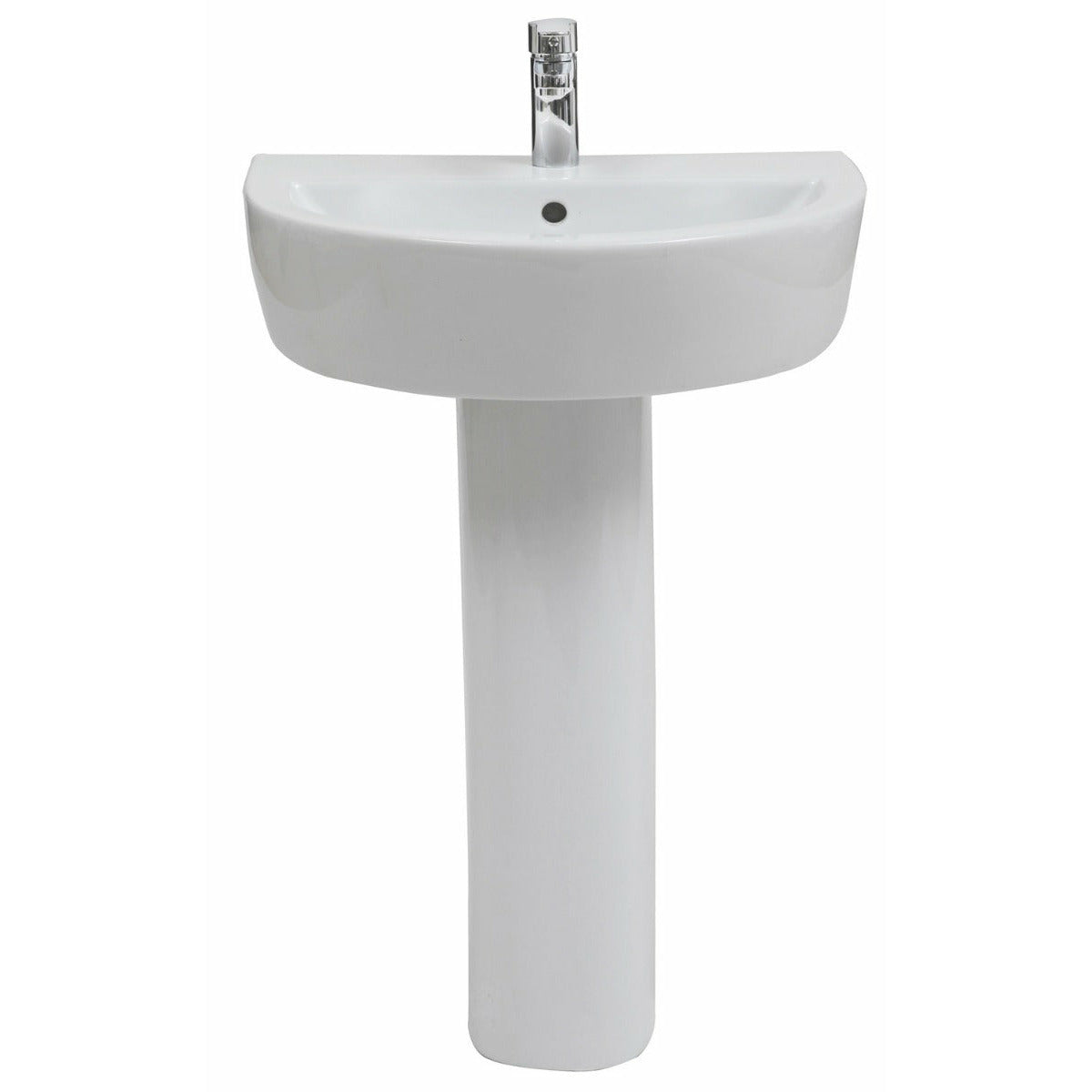 Frontline White Emme 560mm Full Pedestal Basin - Letta London - 