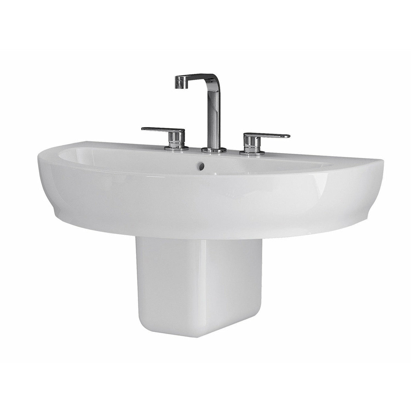 Frontline White Harmony Semi-Pedestal Basin - Letta London - 