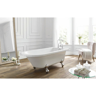 Frontline White Kilnsey Traditional Freestanding Single-Ended Bath - Letta London - 