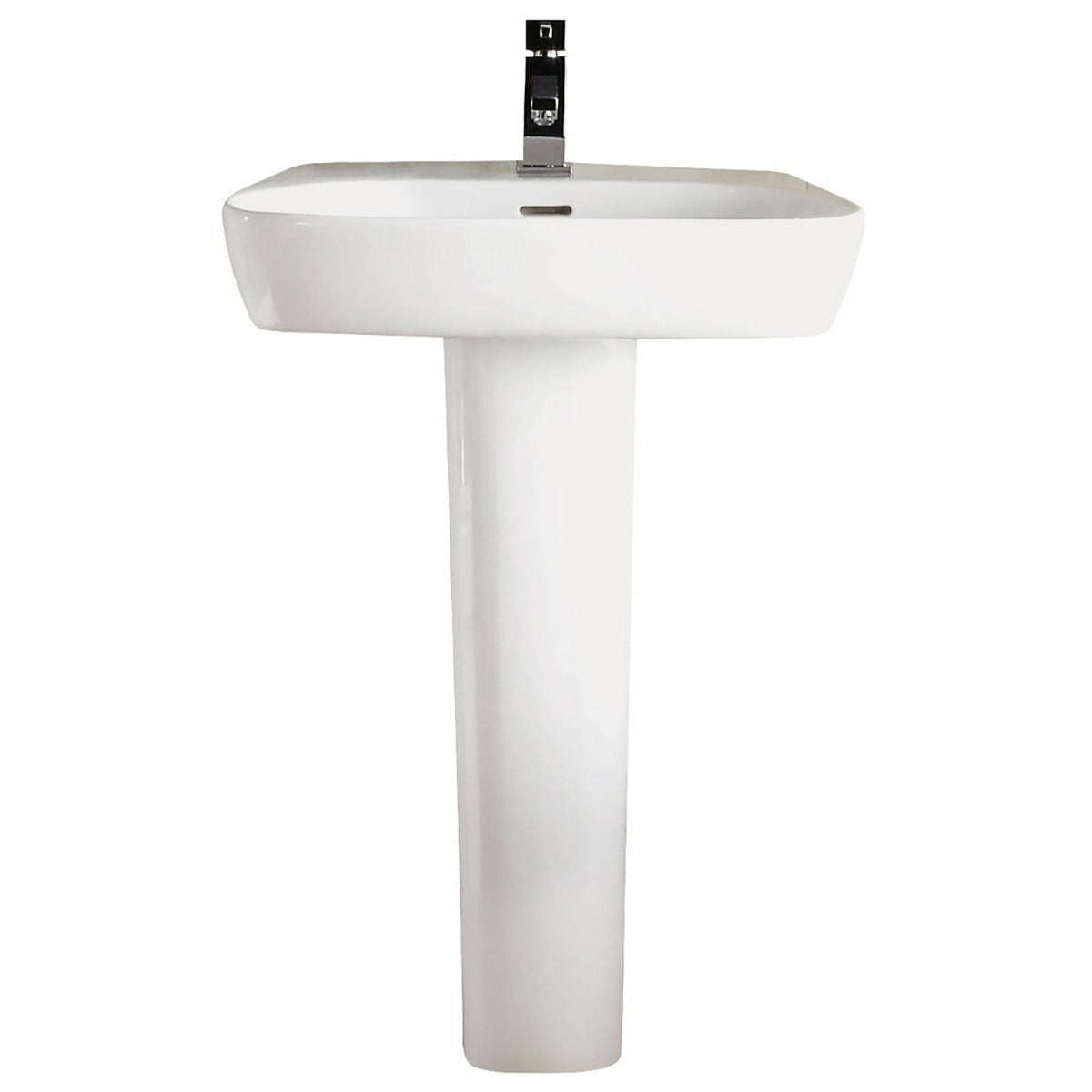 Frontline White Medici 600mm Full Pedestal Basin - Letta London - 