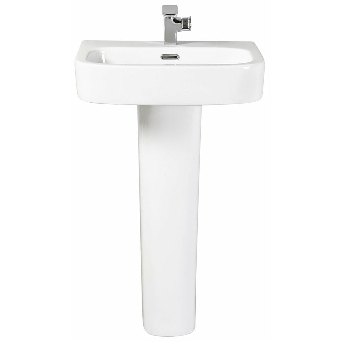 Frontline White Modo 550mm Full Pedestal Basin - Letta London - 