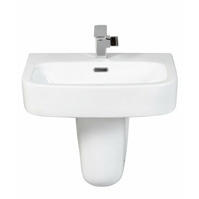 Frontline White Modo 550mm Semi-Pedestal Basin - Letta London - 