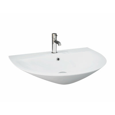 Frontline White Morning 600mm Semi-Recessed Basin - Letta London - 