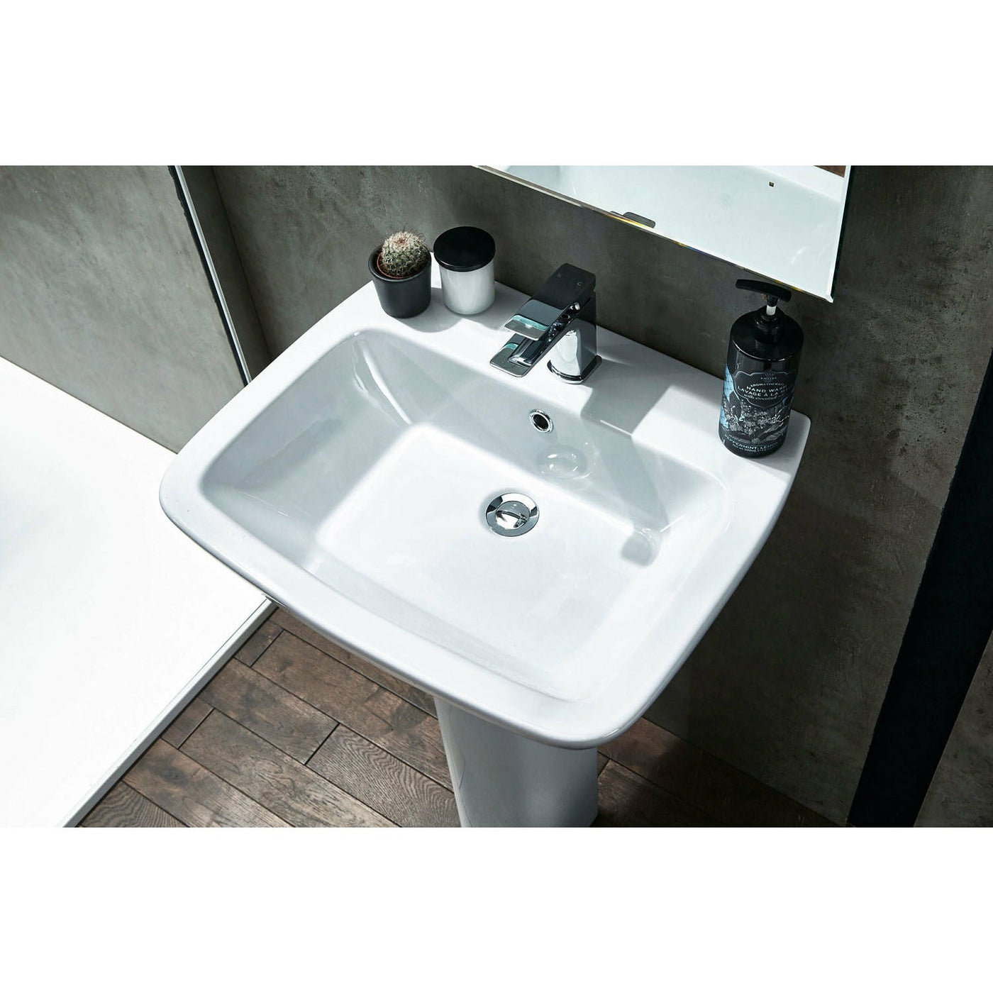 Frontline White Piccolo 570mm Full Pedestal Basin - Letta London - 