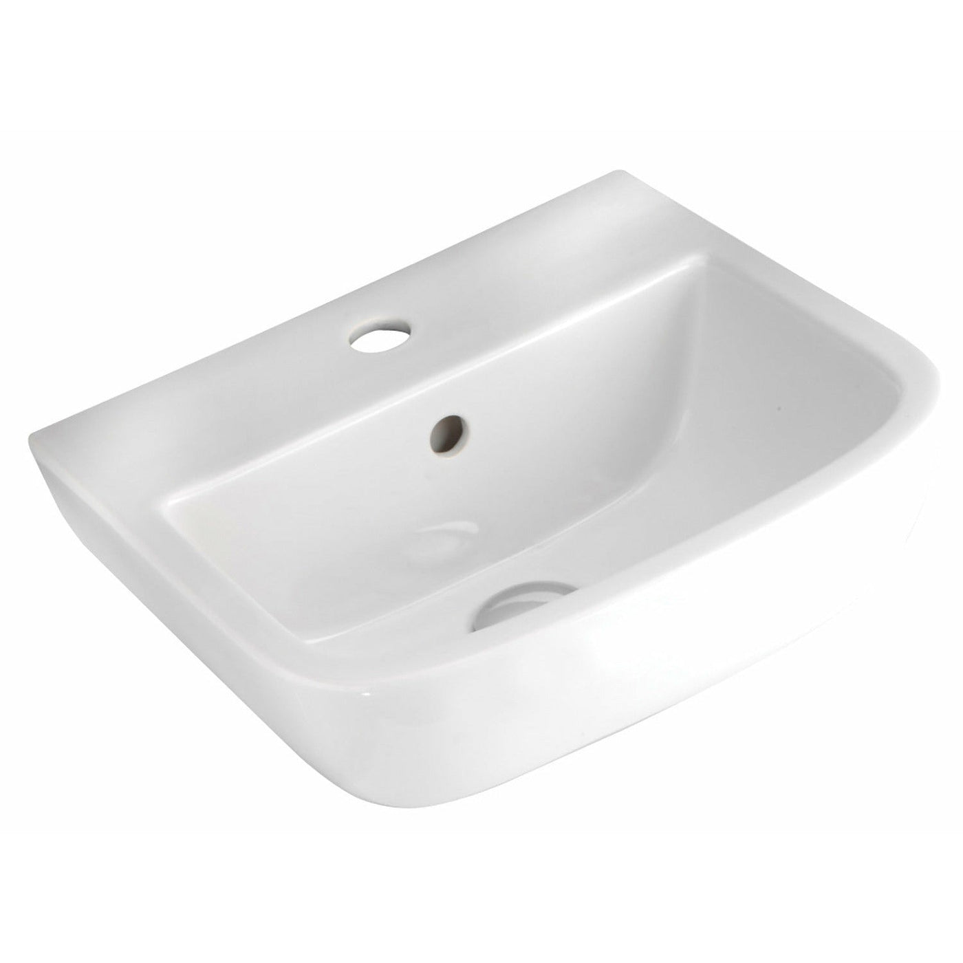 Frontline White Series 600 400mm Cloakroom Basin - 1 Tap Hole - Letta London - 