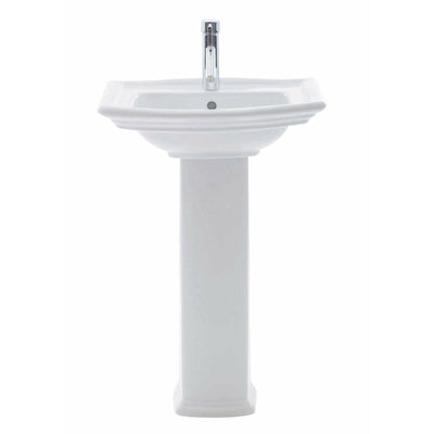 Frontline White Washington Full Pedestal Basin - Letta London - 