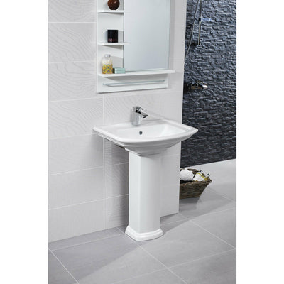 Frontline White Washington Full Pedestal Basin - Letta London - 