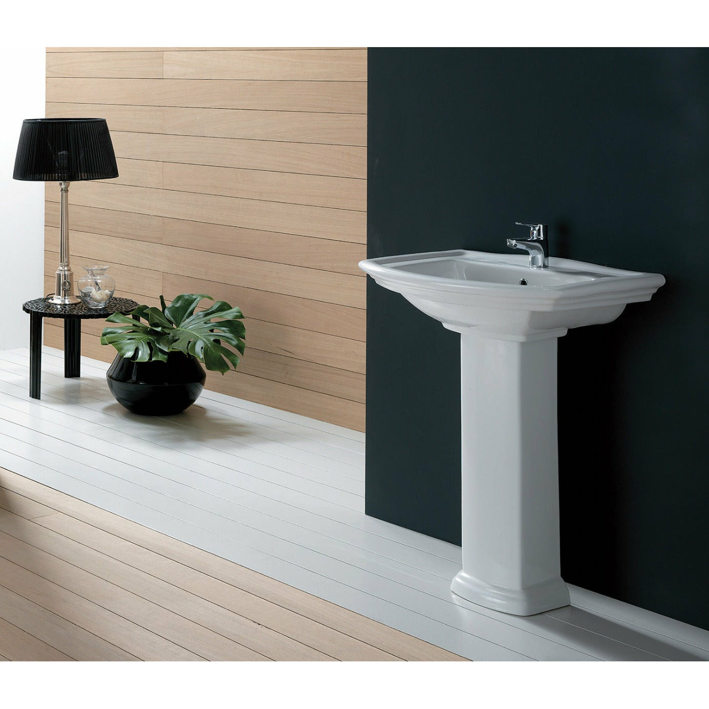 Frontline White Washington Full Pedestal Basin - Letta London - 