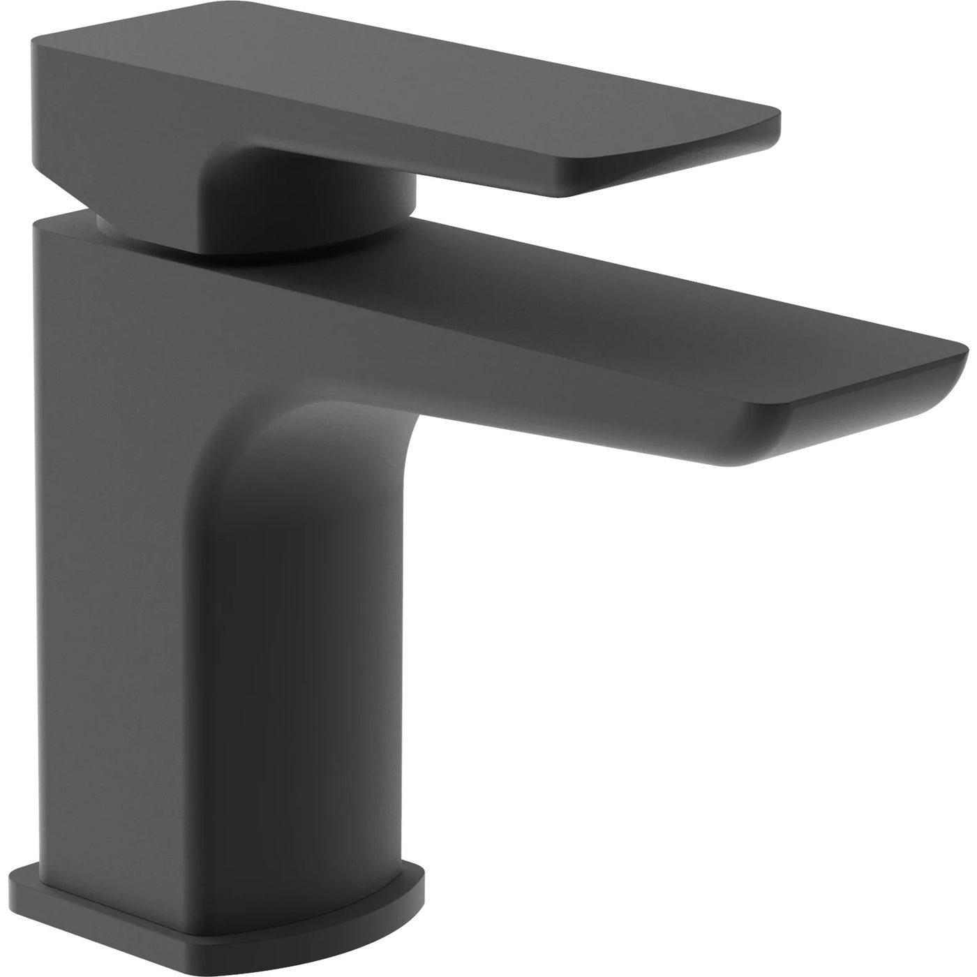 Saneux Deck Mounted Matte Black FUJI Mini Mixer + C. Waste - Letta London - Deck Mounted Taps