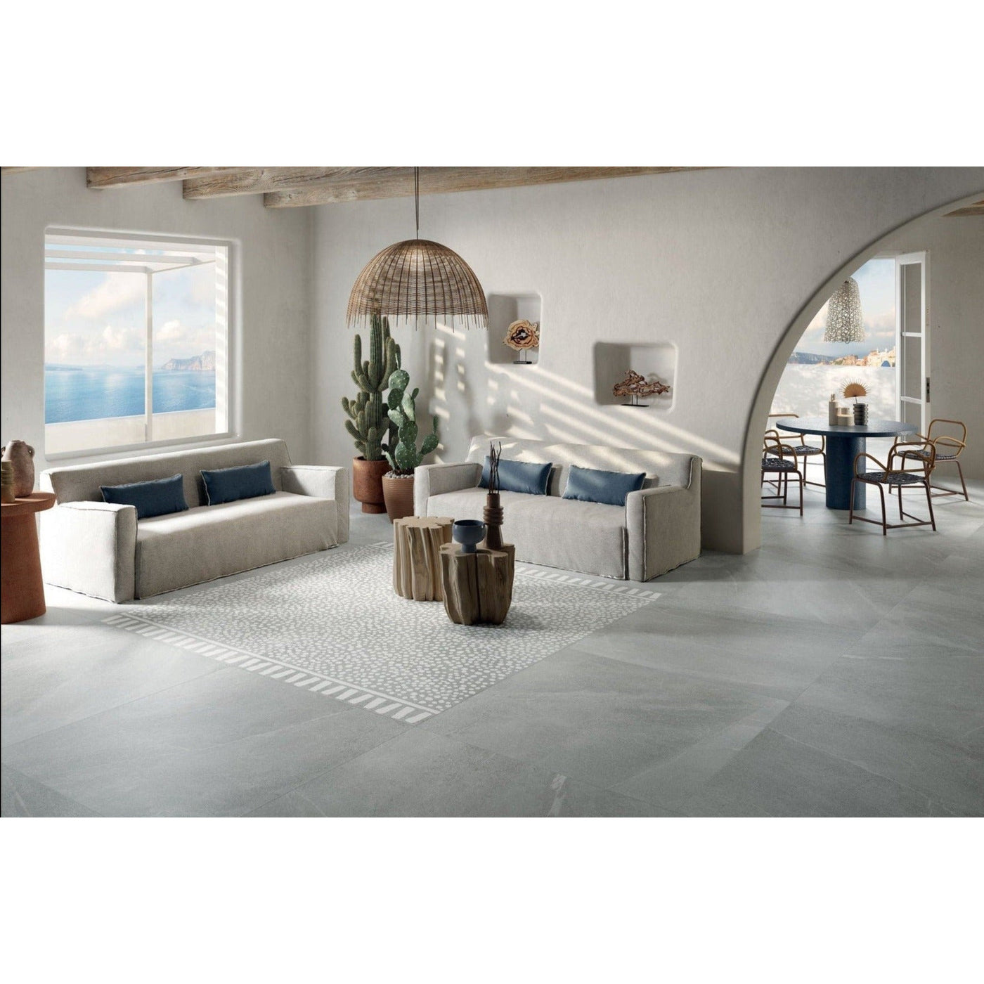 Grey Ash - A light Mediterranean tile designed with a blend of textures - Letta London - 