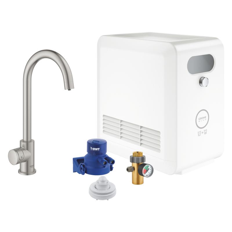 Grohe Blue Professional C-Spout Kitchen Mixer Tap & Filter - Letta London - Kitchen Filter Taps