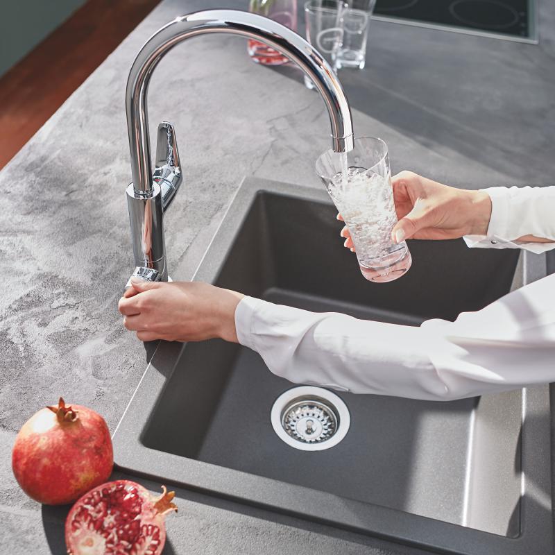 Grohe Blue Pure BauCurve single-lever kitchen mixer tap, with filter function - New - Letta London - Kitchen Taps