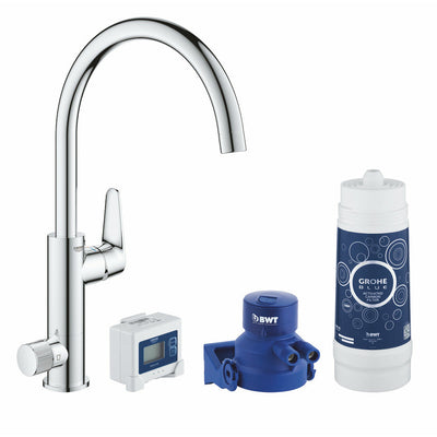 Grohe Blue Pure BauCurve single-lever kitchen mixer tap, with filter function - New - Letta London - Kitchen Taps