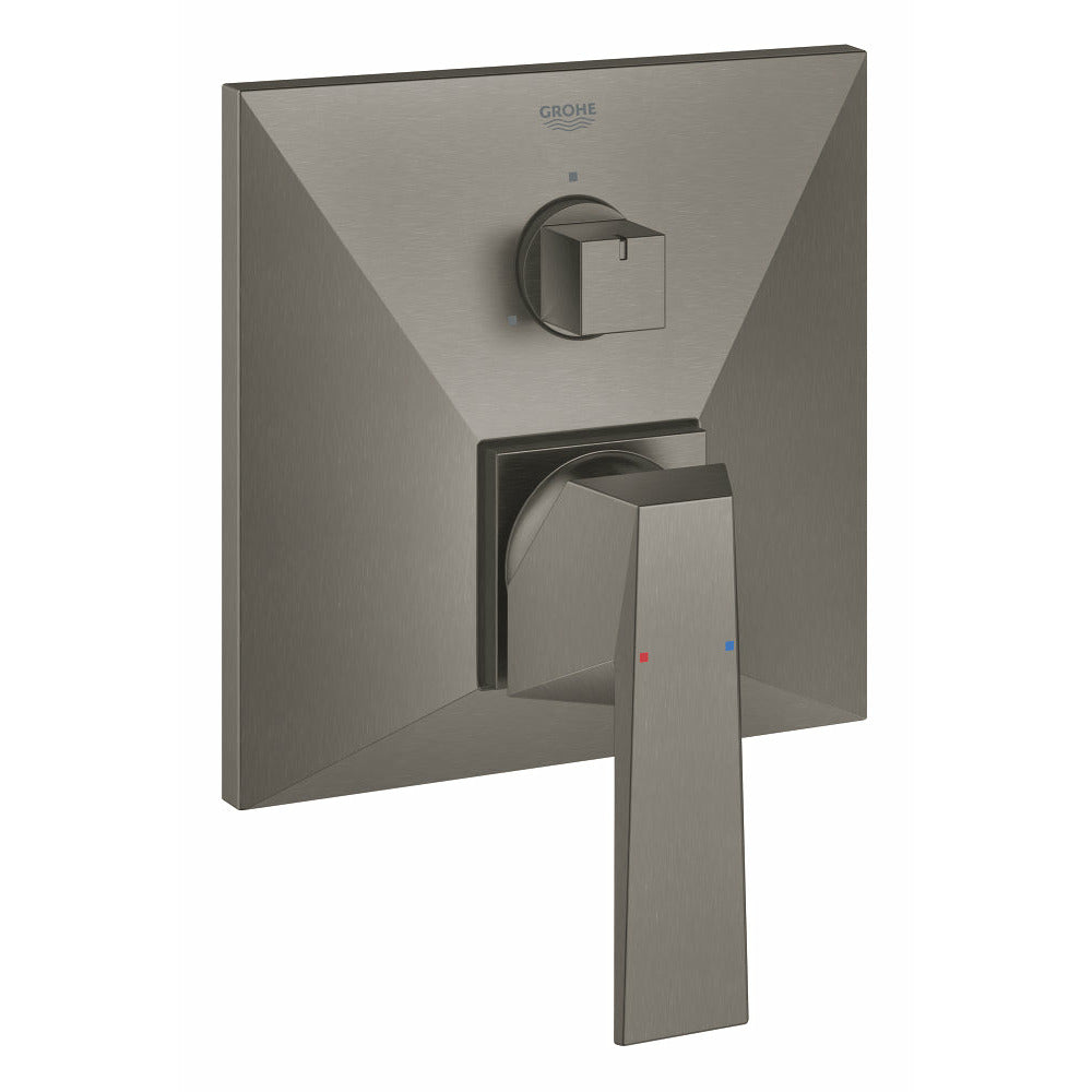 Grohe Brushed Hard Graphite Allure Brilliant Single-lever mixer with 3-way diverter - Letta London - Thermostatic Showers