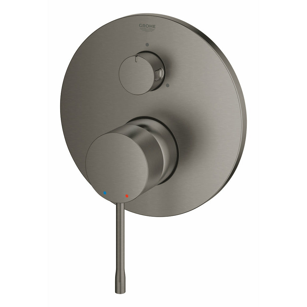 Grohe Brushed Hard Graphite Essence Single-lever mixer with 3-way diverter - Letta London - Thermostatic Showers