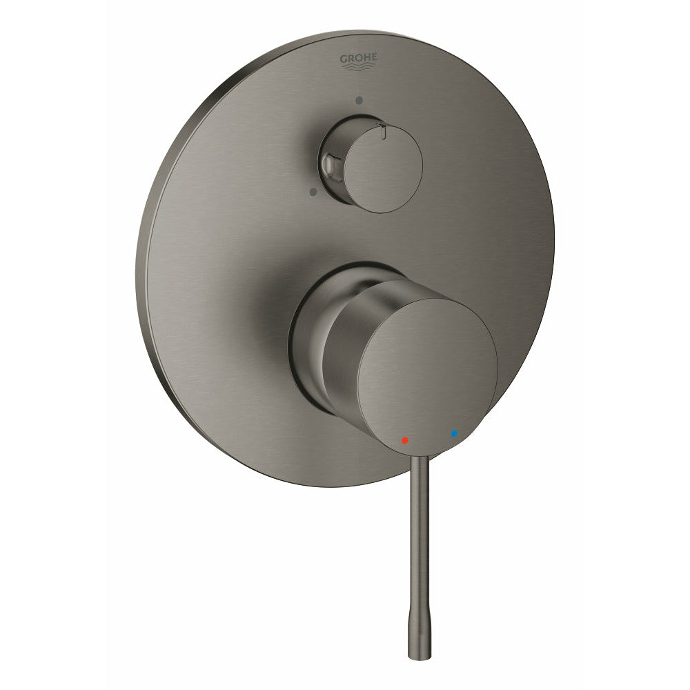 Grohe Brushed Hard Graphite Essence Single-lever mixer with 3-way diverter - Letta London - Thermostatic Showers