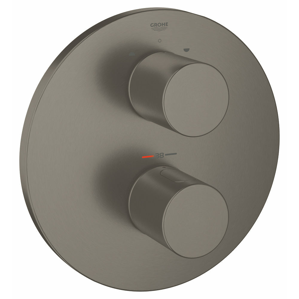 Grohe Brushed Hard Graphite Grohtherm 3000 Cosmopolitan Thermostat wit ...