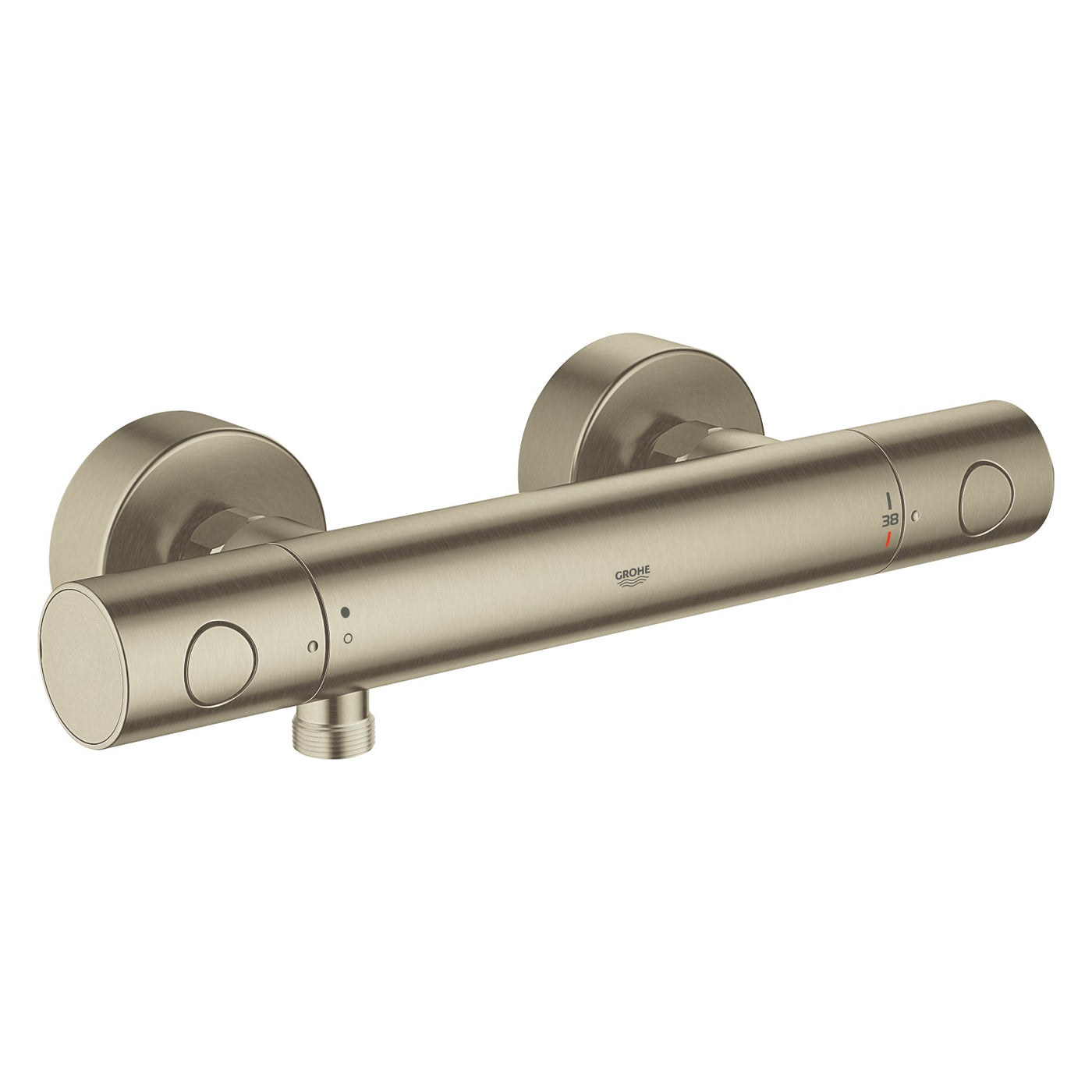 Grohe Brushed Nickels Grohtherm 1000 Cosmopolitan M Thermostatic shower mixer 1/2" - Letta London - Bar Shower Valves
