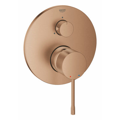 Grohe Brushed Warm Sunset Essence Single-lever mixer with 3-way diverter - Letta London - Thermostatic Showers