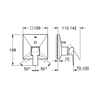 Grohe Chrome Allure Brilliant Single-lever mixer with 2-way diverter - Letta London - Thermostatic Showers