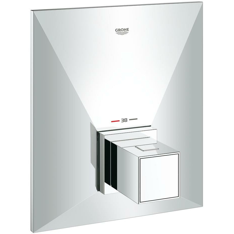 Grohe Chrome Allure Brilliant Trim for thermostatic shower valve - Letta London - Twin Valves With Diverter