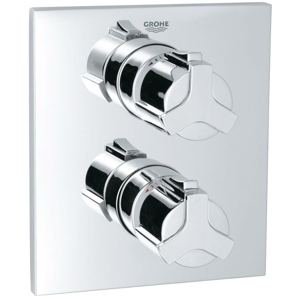 Grohe Chrome Allure Thermostatic shower mixer - Letta London - Twin Valves With Diverter