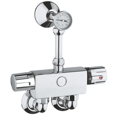 Grohe Chrome Automatic 2000 Compact Thermostat mixer 1/2" - Letta London - Thermostatic Showers