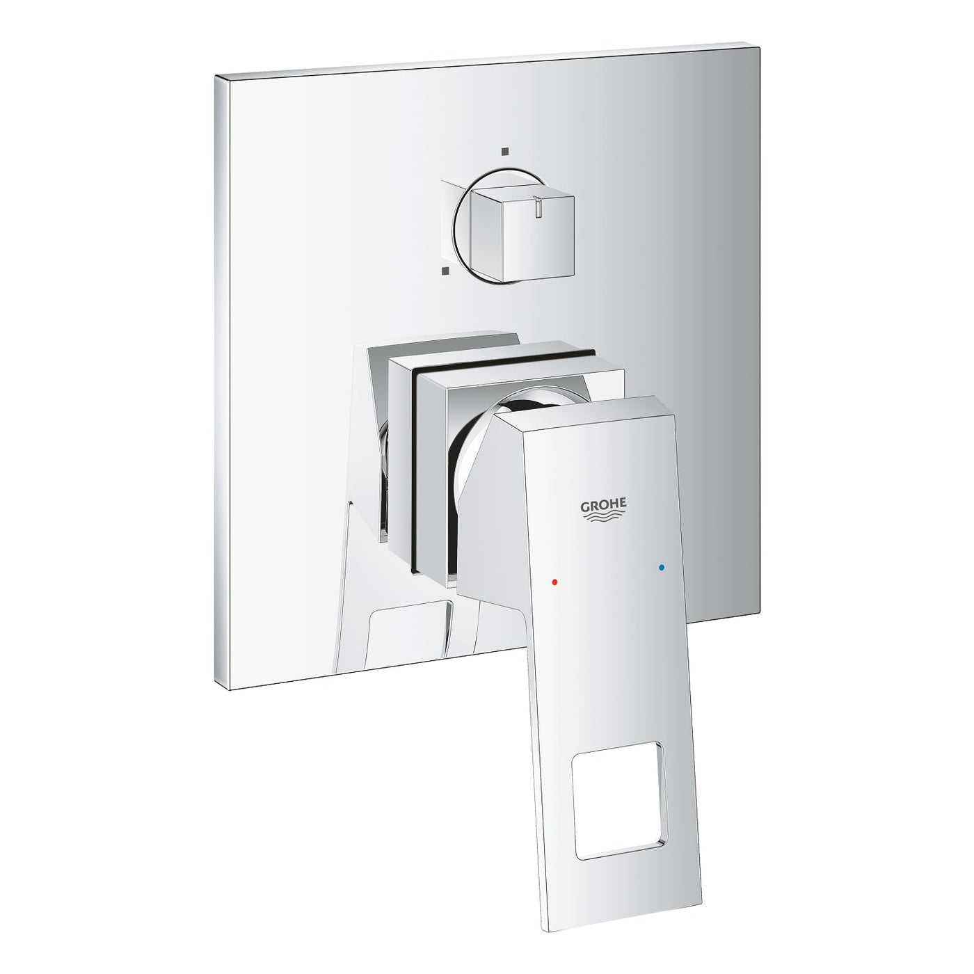 Grohe Chrome Eurocube Single-lever mixer with 3-way diverter - Letta London - Thermostatic Showers