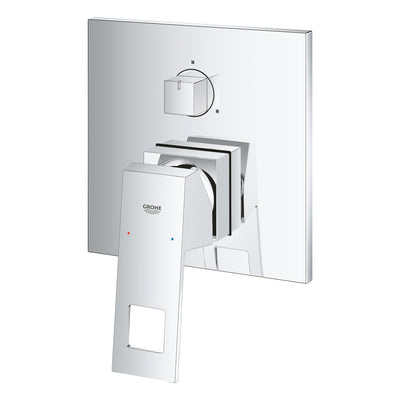 Grohe Chrome Eurocube Single-lever mixer with 3-way diverter - Letta London - Thermostatic Showers