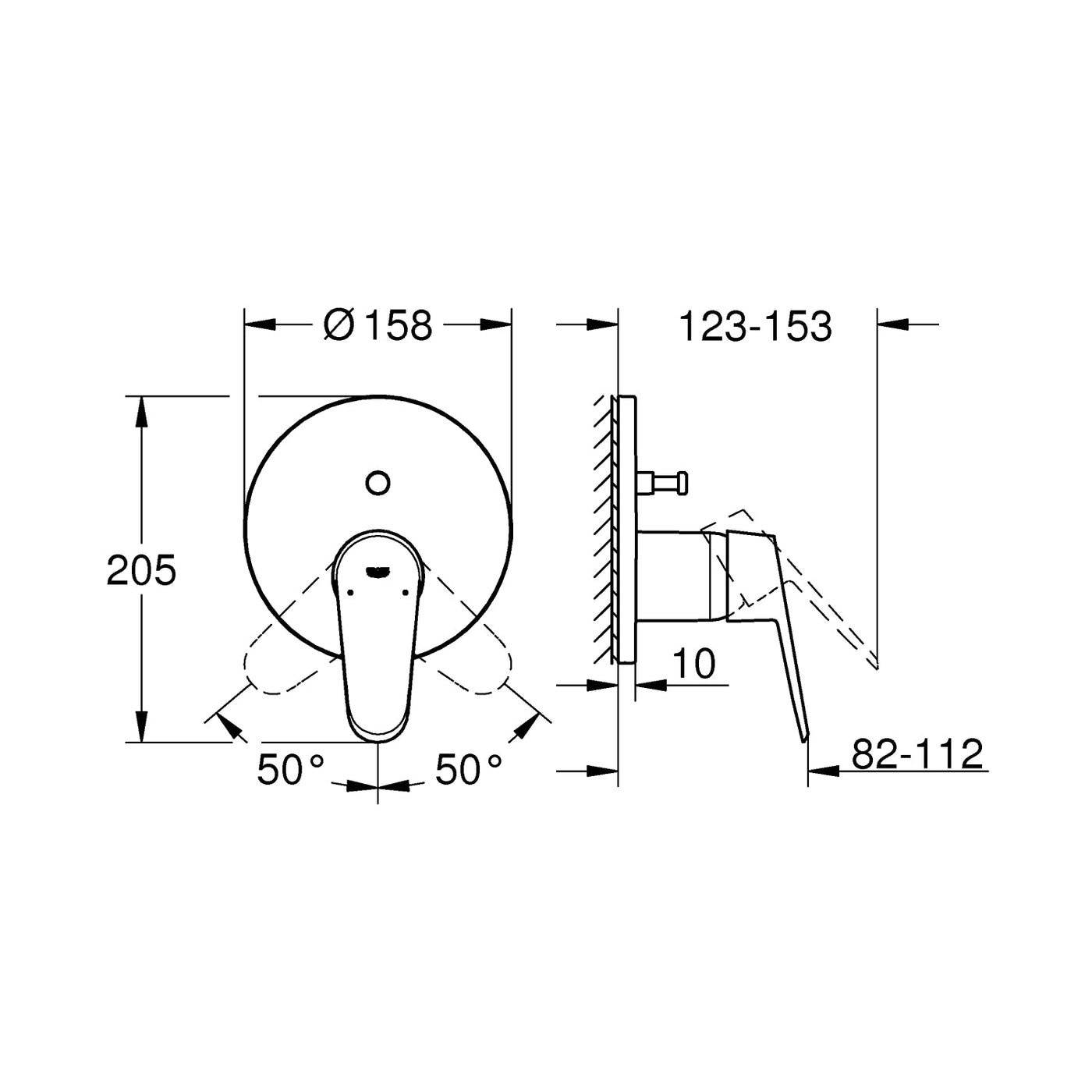 Grohe Chrome Eurodisc Cosmopolitan Single-lever mixer with 2-way diverter - Letta London - Thermostatic Showers