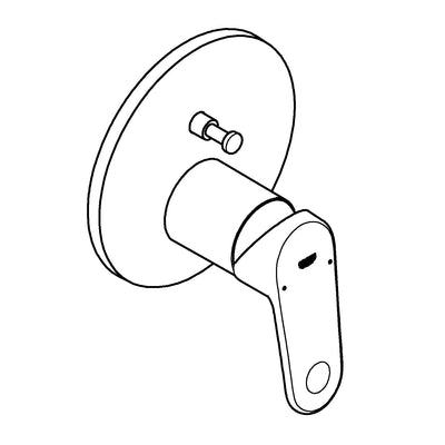 Grohe Chrome Europlus Single-lever mixer with 2-way diverter - Letta London - Thermostatic Showers