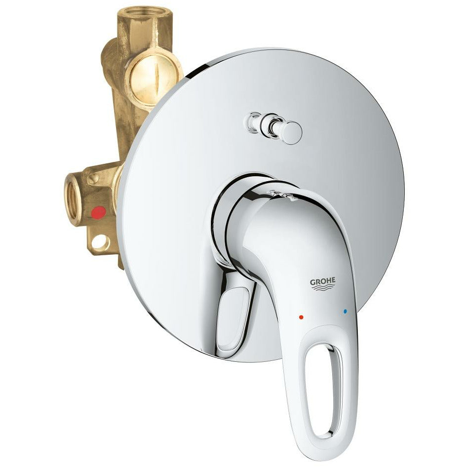 Grohe Chrome Eurostyle Single-lever bath/shower mixer 1/2" - Letta London - Thermostatic Showers