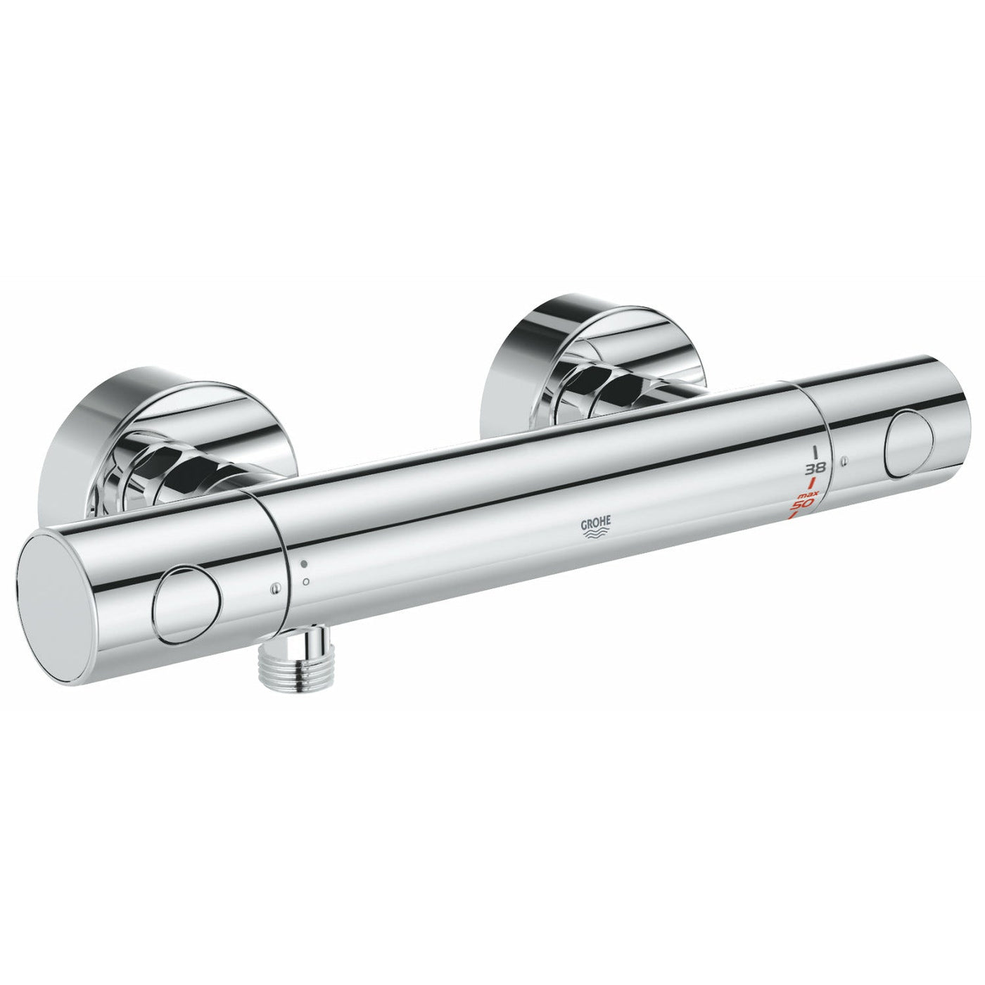 Grohe Chrome Grohtherm 1000 Cosmopolitan M Thermostatic shower mixer 1/2" - Letta London - Bar Shower Valves