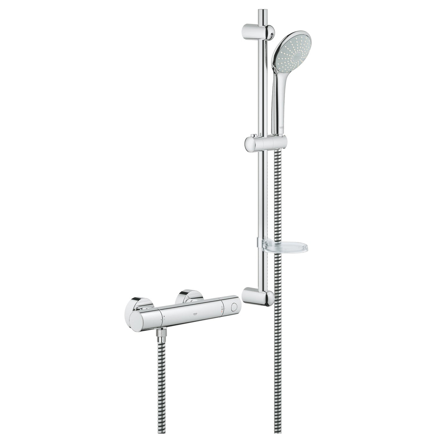 Grohe Chrome Grohtherm 1000 Cosmopolitan Thermostatic shower mixer 3/4" - Letta London - Thermostatic Showers