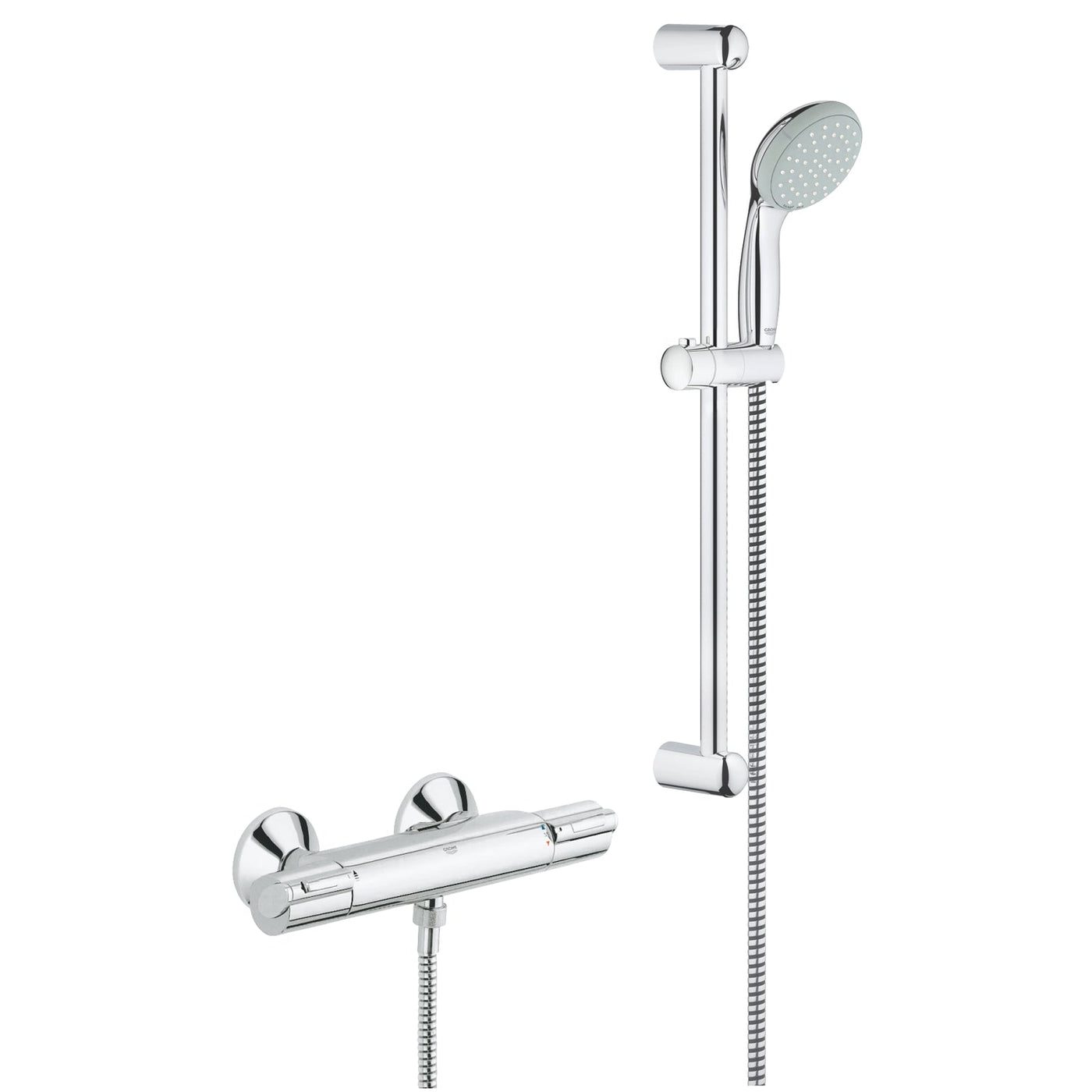 Grohe Chrome Grohtherm 1000 Thermostatic shower mixer 1/2" - Letta London - Thermostatic Showers