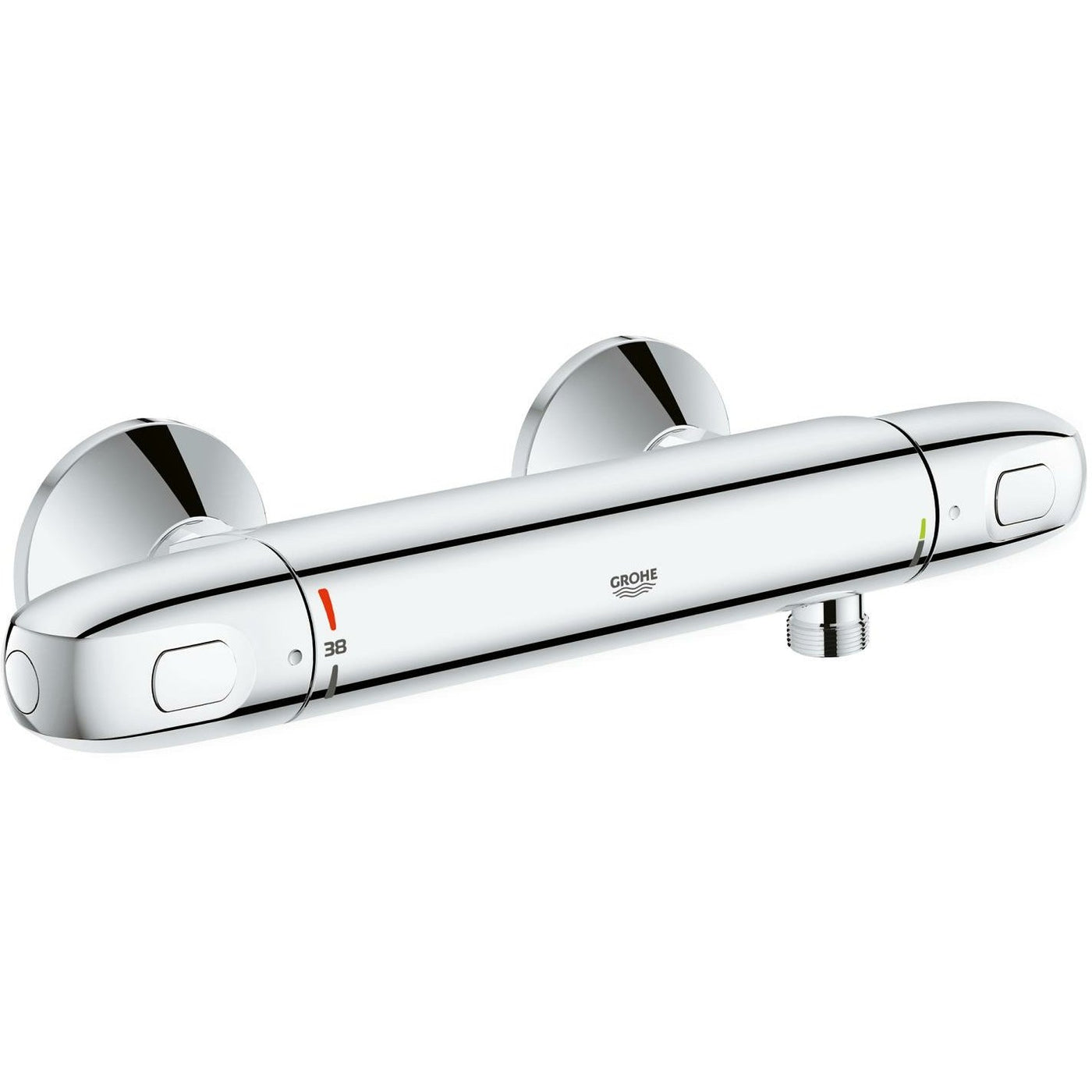 Grohe Chrome Grohtherm 1000 Thermostatic shower mixer 1/2" - Letta London - Bar Shower Valves