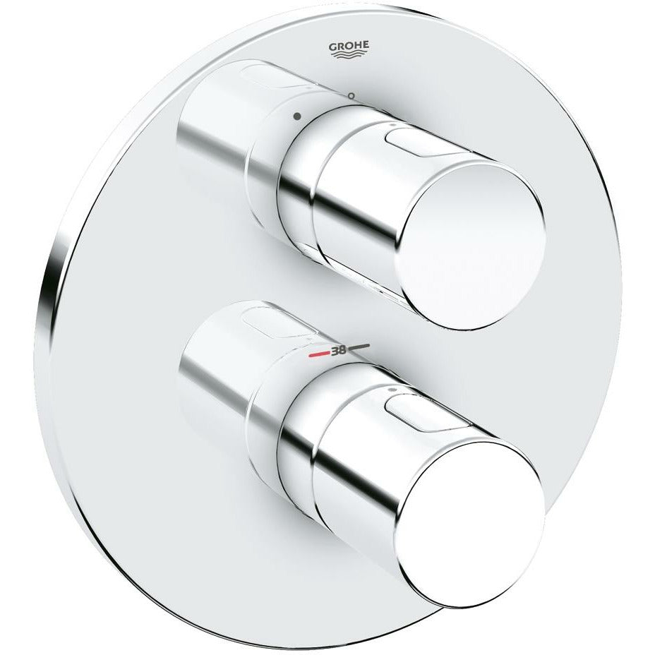 Grohe Chrome Grohtherm 3000 Cosmopolitan Thermostatic shower mixer - Letta London - Twin Valves With Diverter
