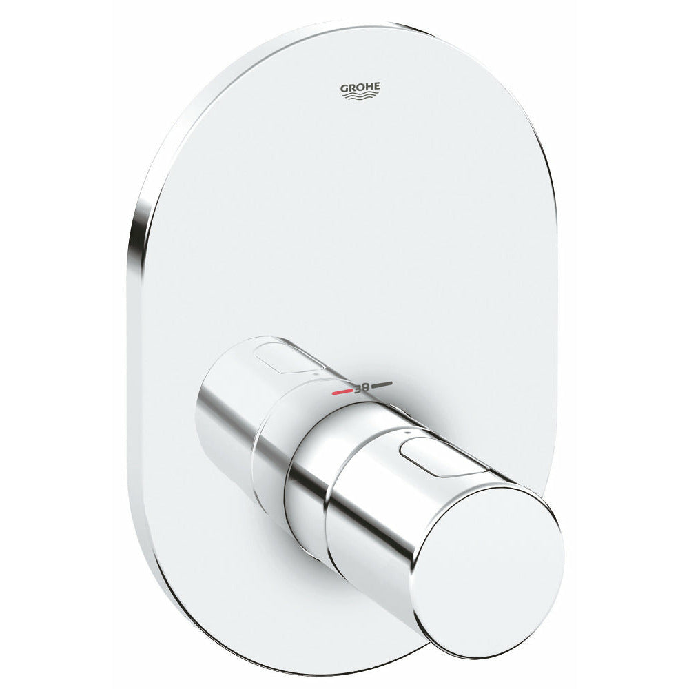 Grohe Chrome Grohtherm 3000 Cosmopolitan Trim for thermostatic shower valve - Letta London - Twin Valves With Diverter