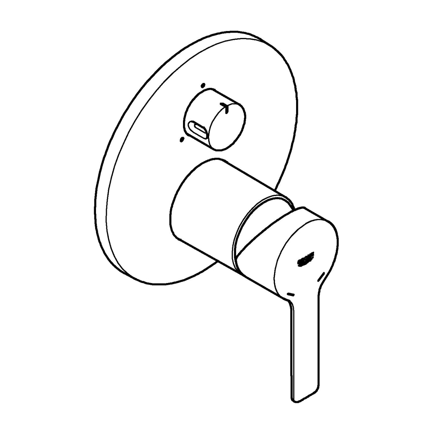 Grohe Chrome Lineare Single-lever mixer with 3-way diverter - Letta London - Thermostatic Showers