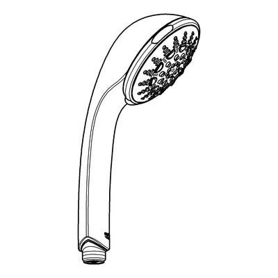 Grohe Chrome Relexa 100 Five Hand shower 5 sprays - Letta London - Hand Showers