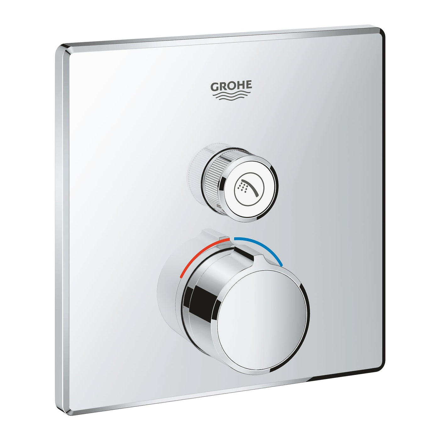 Grohe Chrome SmartControl Concealed mixer with one valve - Letta London - Push Button Shower Valves