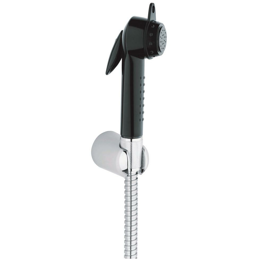 Grohe Chrome/Black Trigger Spray 30 Wall holder set 1 spray - Letta London - Hand Showers