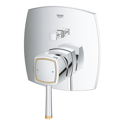 Grohe Chrome/Gold Grandera Single-lever mixer with 2-way diverter - Letta London - Thermostatic Showers